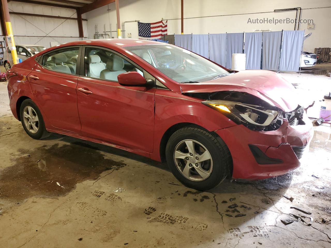 2014 Hyundai Elantra Se Red vin: KMHDH4AE0EU087728