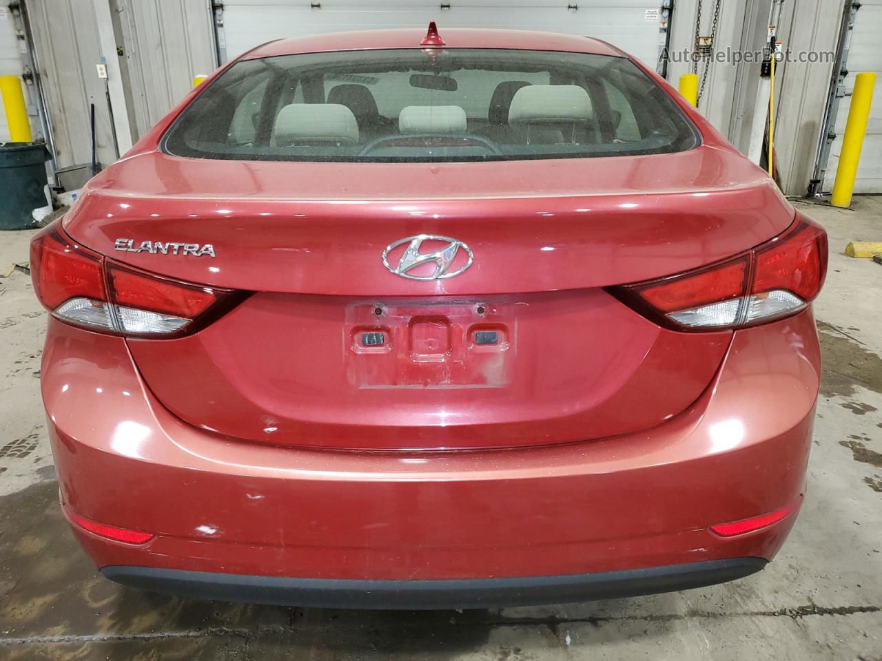 2014 Hyundai Elantra Se Red vin: KMHDH4AE0EU087728