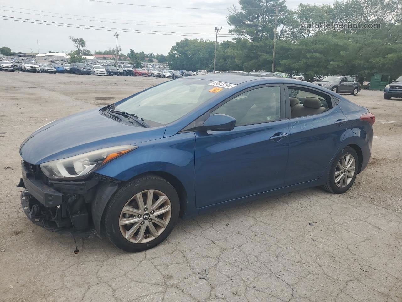 2014 Hyundai Elantra Se Blue vin: KMHDH4AE0EU115432