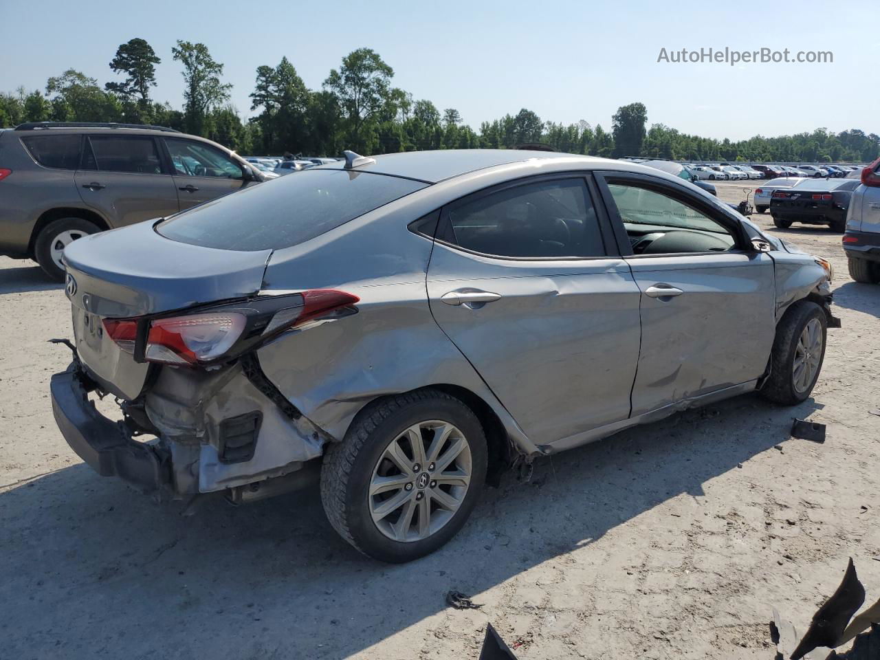 2014 Hyundai Elantra Se Silver vin: KMHDH4AE0EU123966