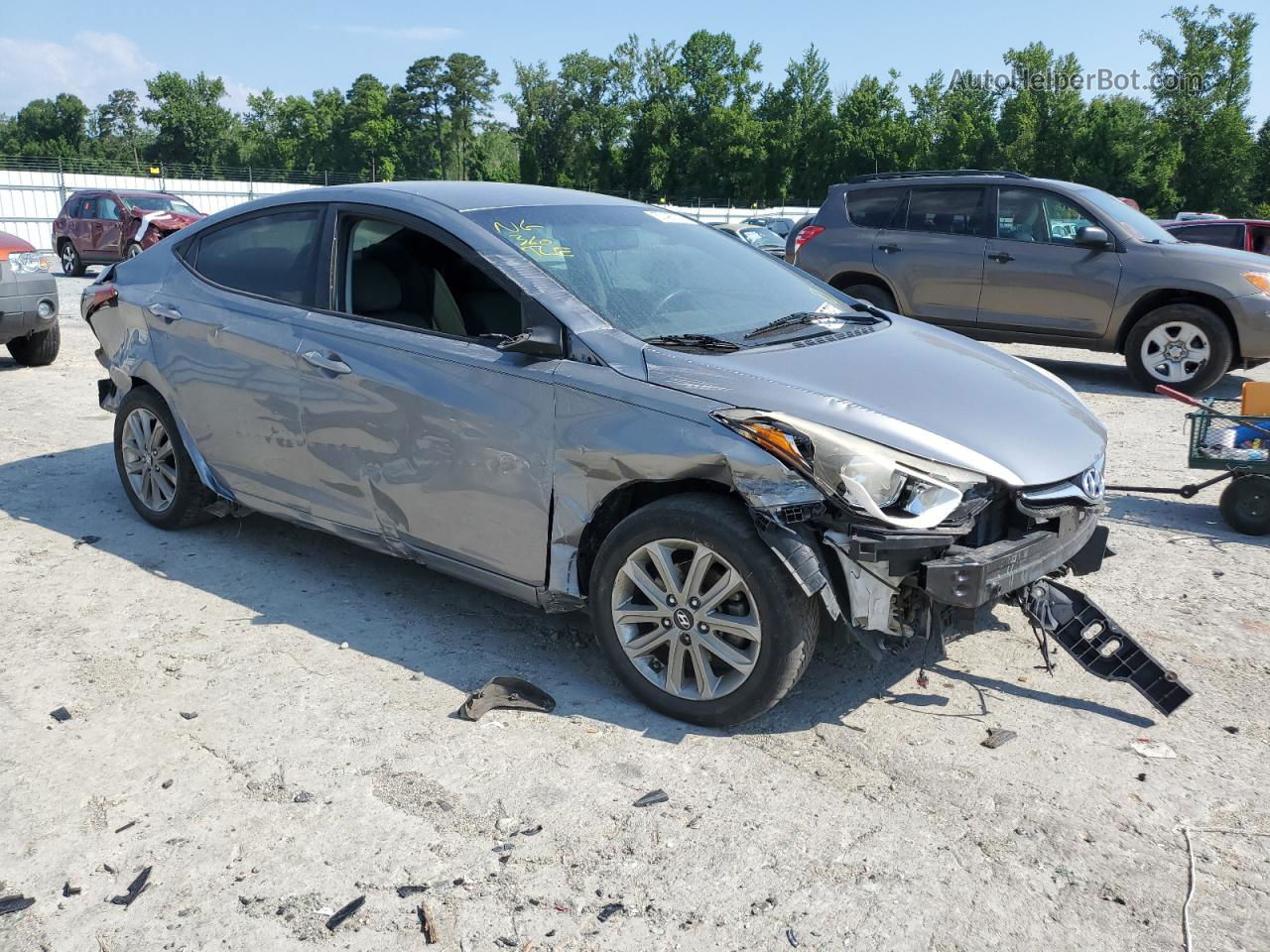 2014 Hyundai Elantra Se Silver vin: KMHDH4AE0EU123966