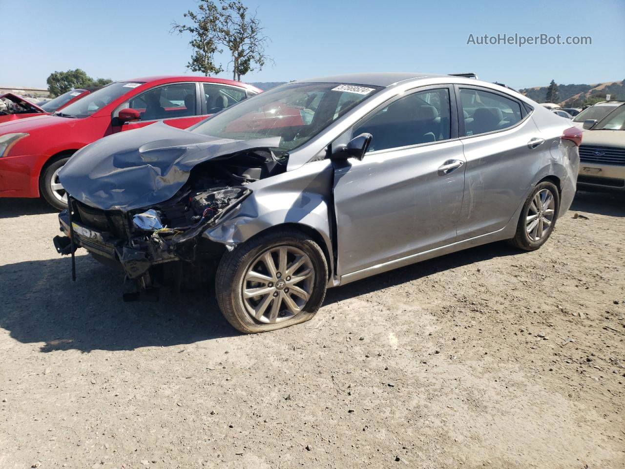 2014 Hyundai Elantra Se Silver vin: KMHDH4AE0EU139620