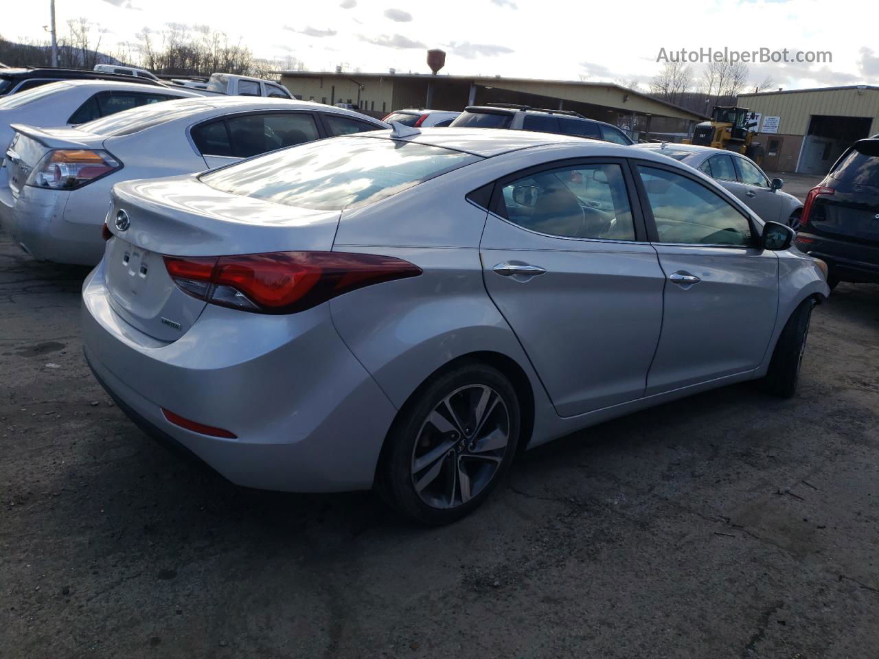 2014 Hyundai Elantra Se Silver vin: KMHDH4AE0EU143862