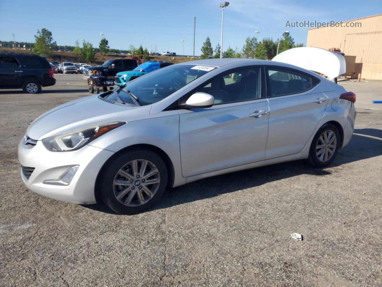 2014 Hyundai Elantra Se Silver vin: KMHDH4AE0EU164677