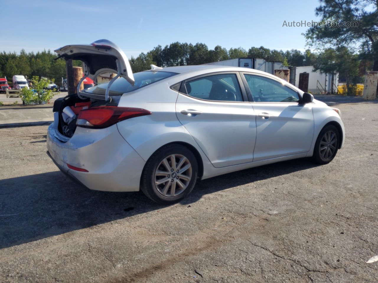 2014 Hyundai Elantra Se Silver vin: KMHDH4AE0EU164677