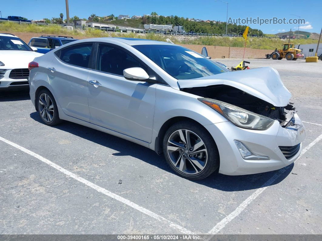 2014 Hyundai Elantra Limited Silver vin: KMHDH4AE0EU172052