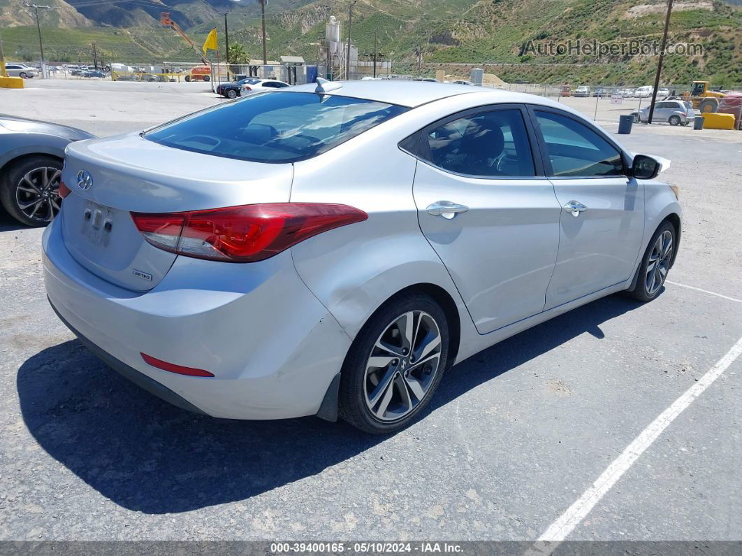 2014 Hyundai Elantra Limited Silver vin: KMHDH4AE0EU172052