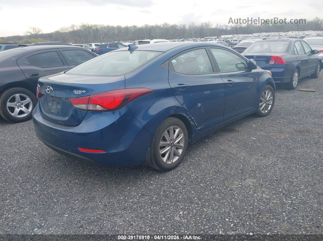 2016 Hyundai Elantra Se Blue vin: KMHDH4AE0GU528261