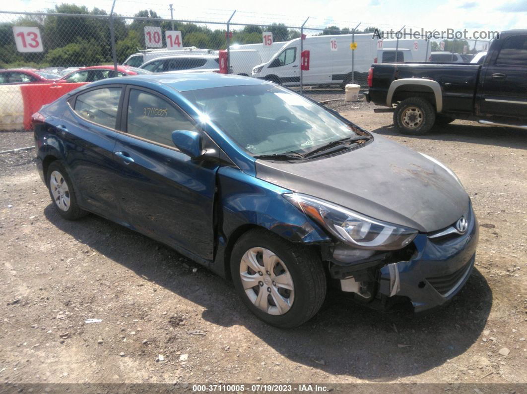 2016 Hyundai Elantra Se Blue vin: KMHDH4AE0GU652370