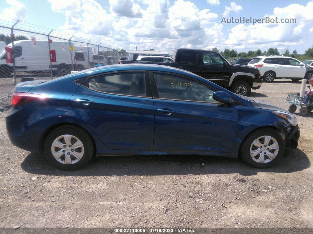 2016 Hyundai Elantra Se Blue vin: KMHDH4AE0GU652370