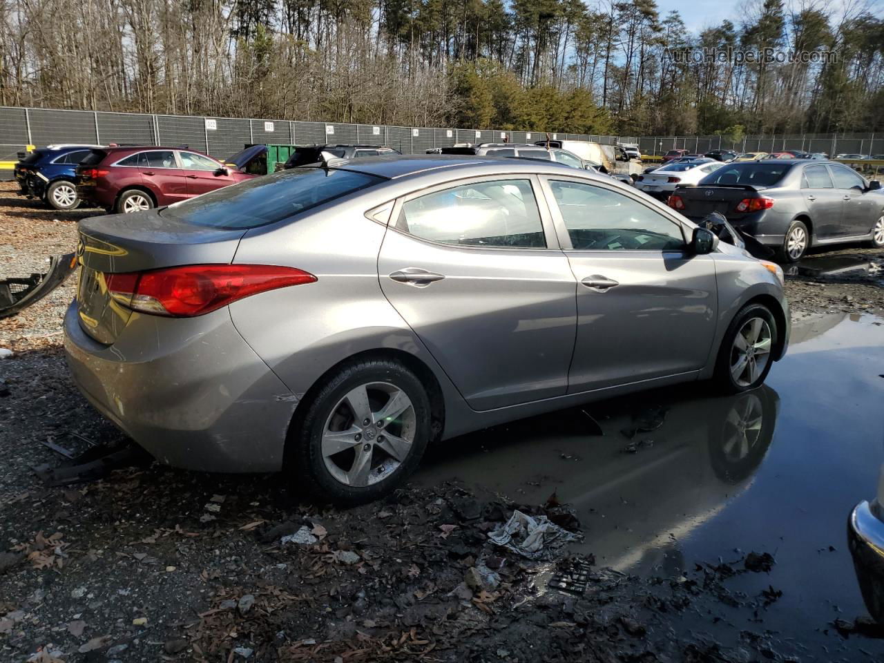 2011 Hyundai Elantra Gls Gray vin: KMHDH4AE1BU149312