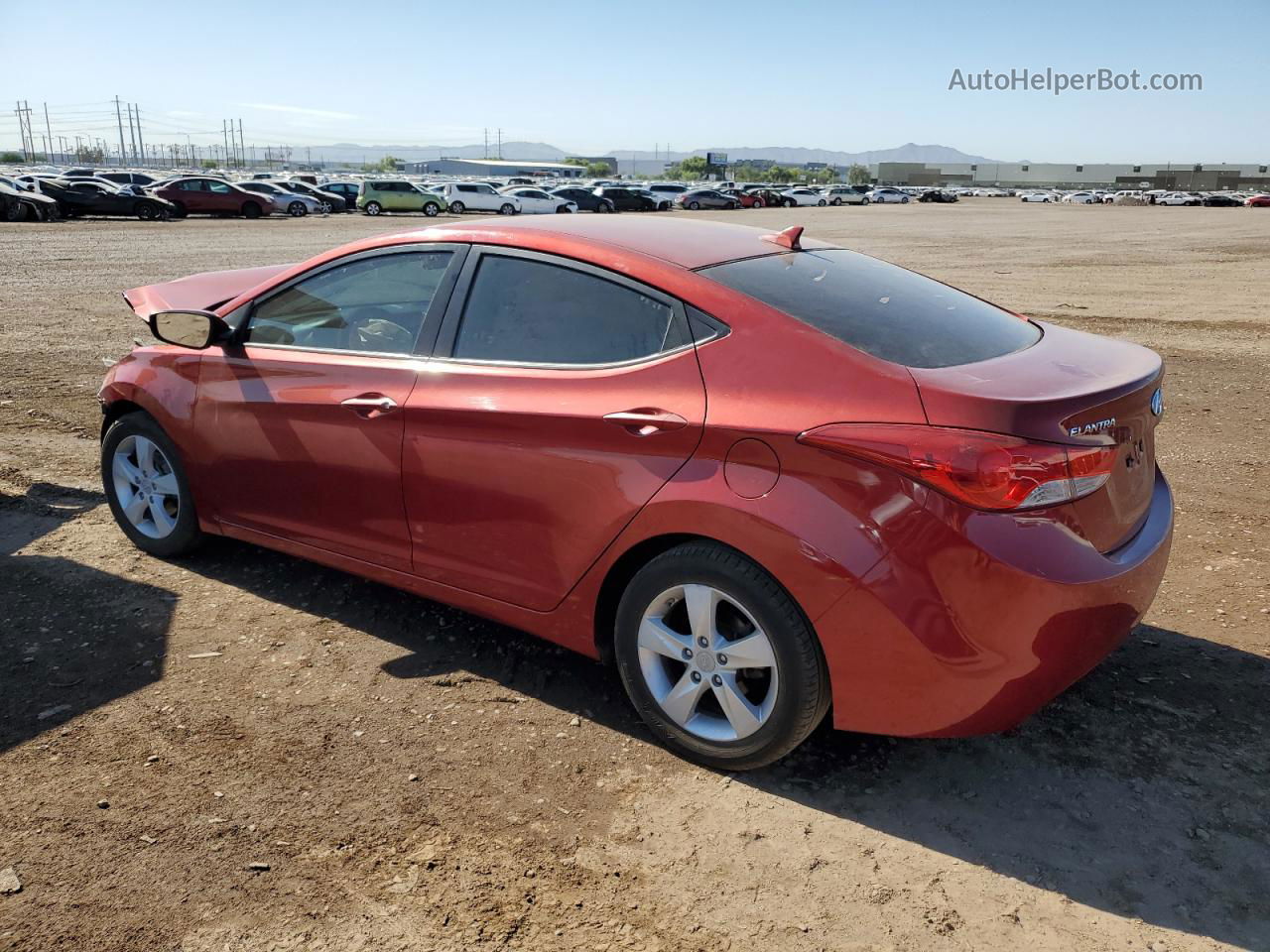 2011 Hyundai Elantra Gls Red vin: KMHDH4AE1BU150959