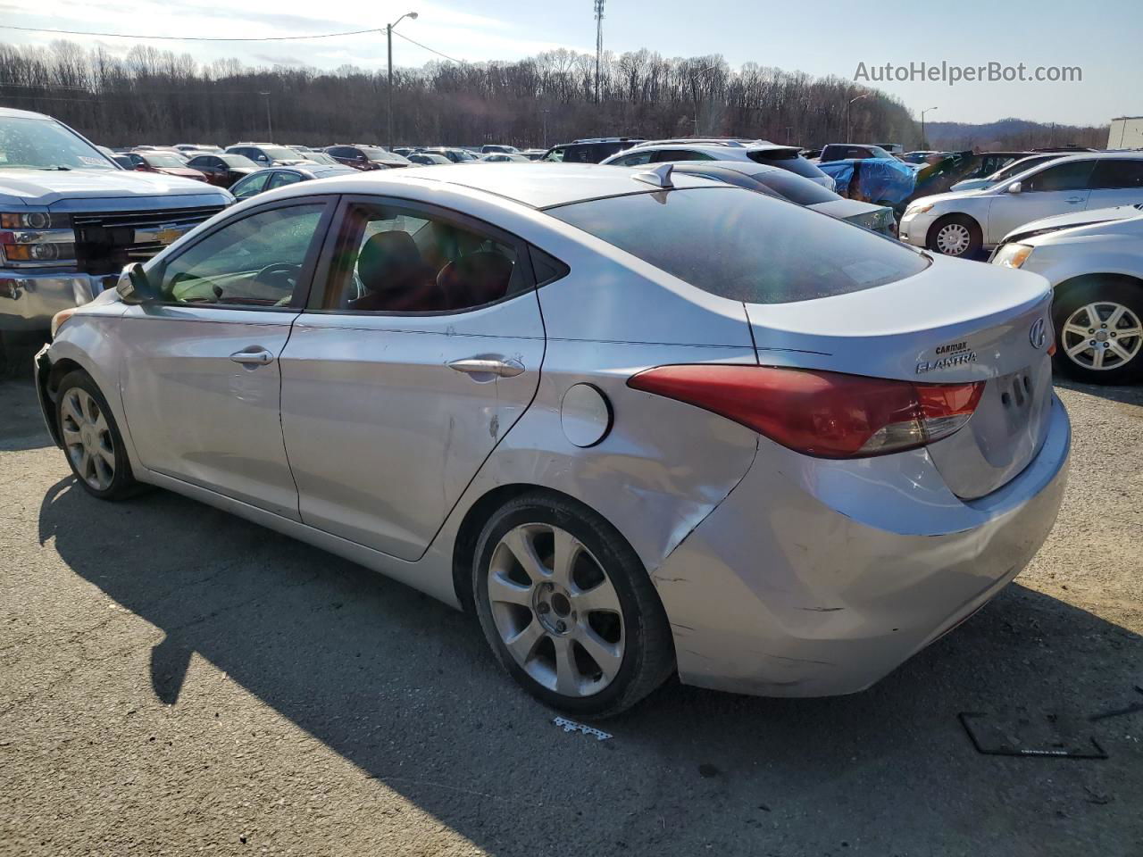 2012 Hyundai Elantra Gls Silver vin: KMHDH4AE1CU277664