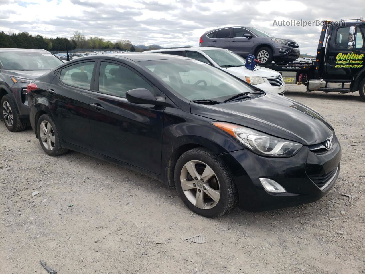 2012 Hyundai Elantra Gls Черный vin: KMHDH4AE1CU382396