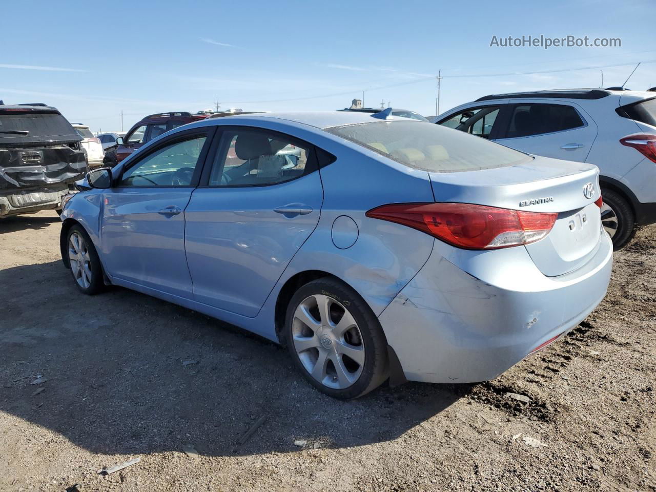 2012 Hyundai Elantra Gls Blue vin: KMHDH4AE1CU431483