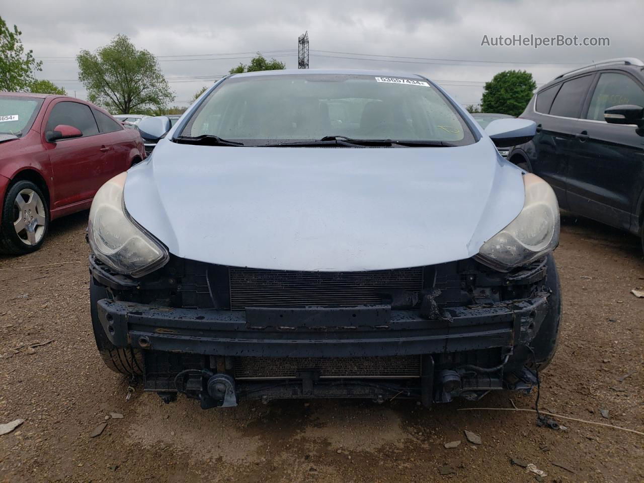 2012 Hyundai Elantra Gls Синий vin: KMHDH4AE1CU432746