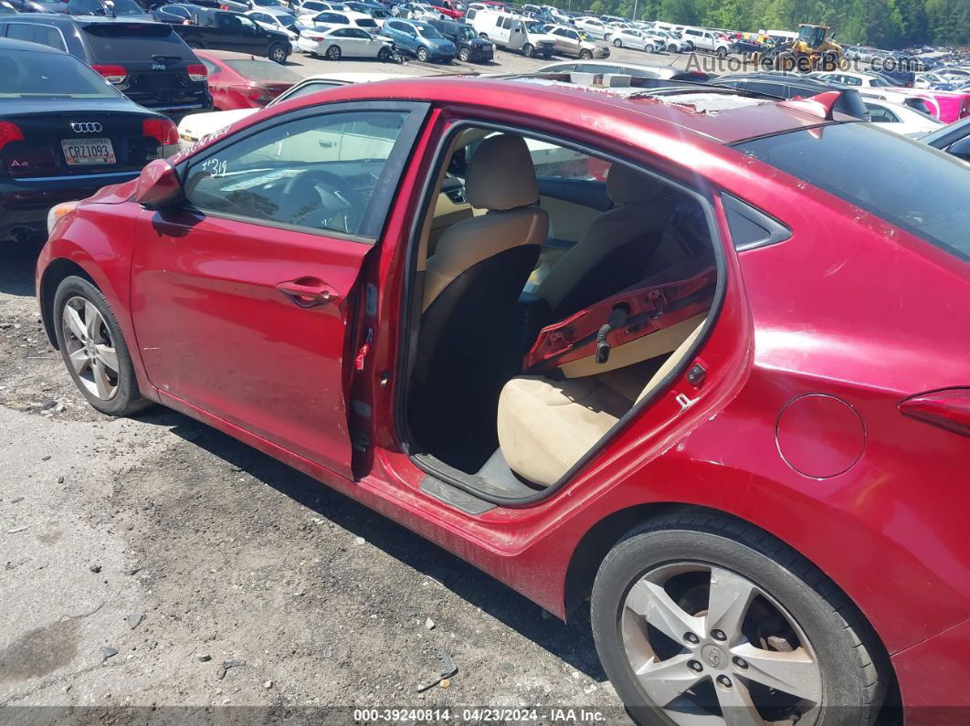 2012 Hyundai Elantra Gls (ulsan Plant) Red vin: KMHDH4AE1CU462331