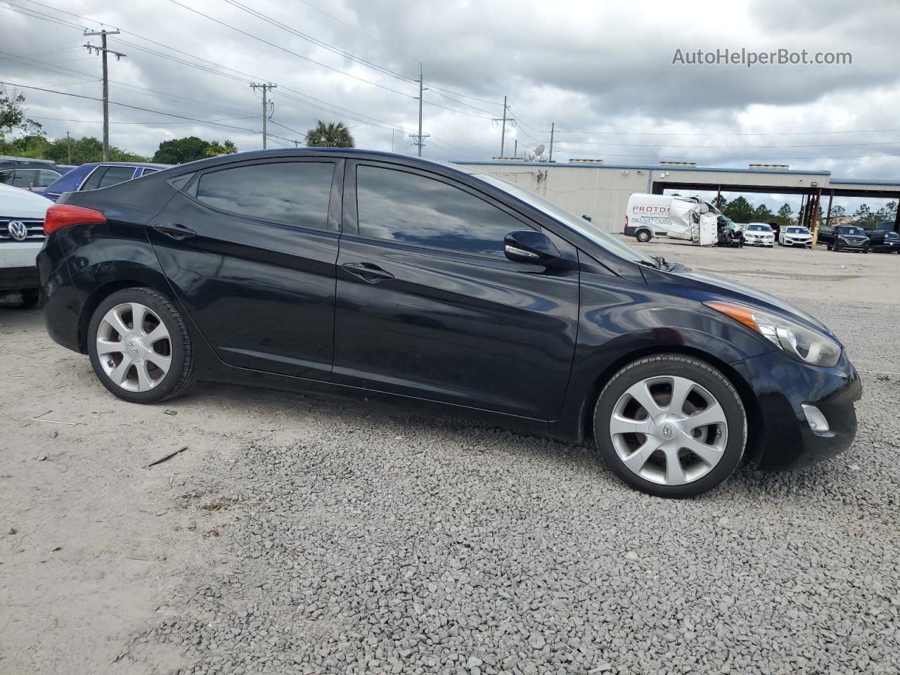 2013 Hyundai Elantra Gls Black vin: KMHDH4AE1DU008257