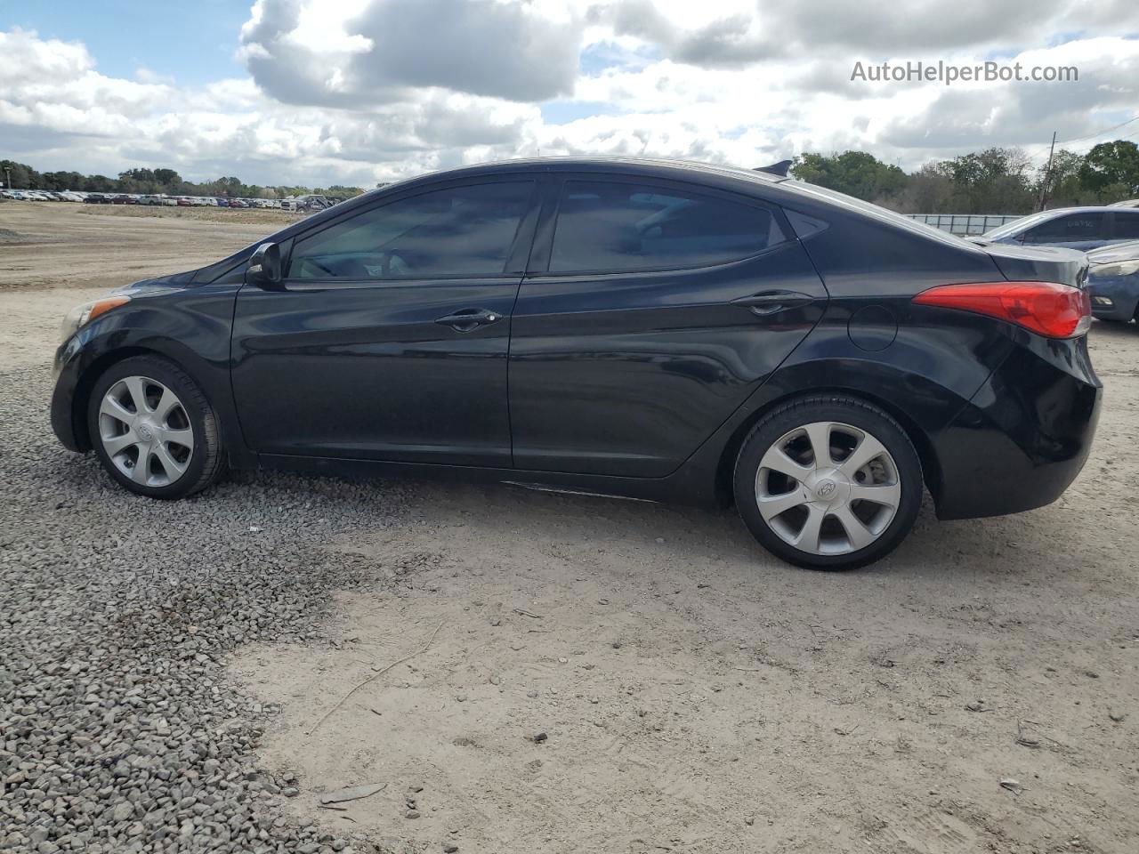 2013 Hyundai Elantra Gls Black vin: KMHDH4AE1DU008257