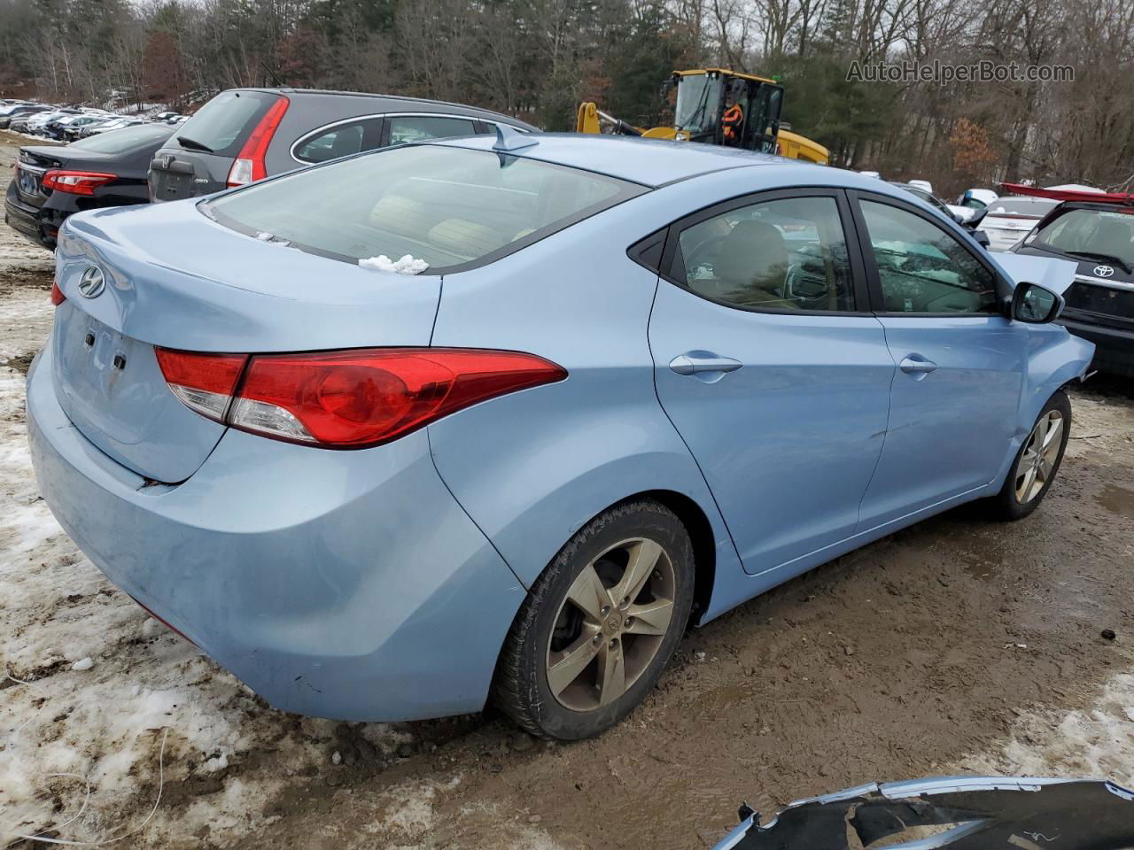 2013 Hyundai Elantra Gls Blue vin: KMHDH4AE1DU501467