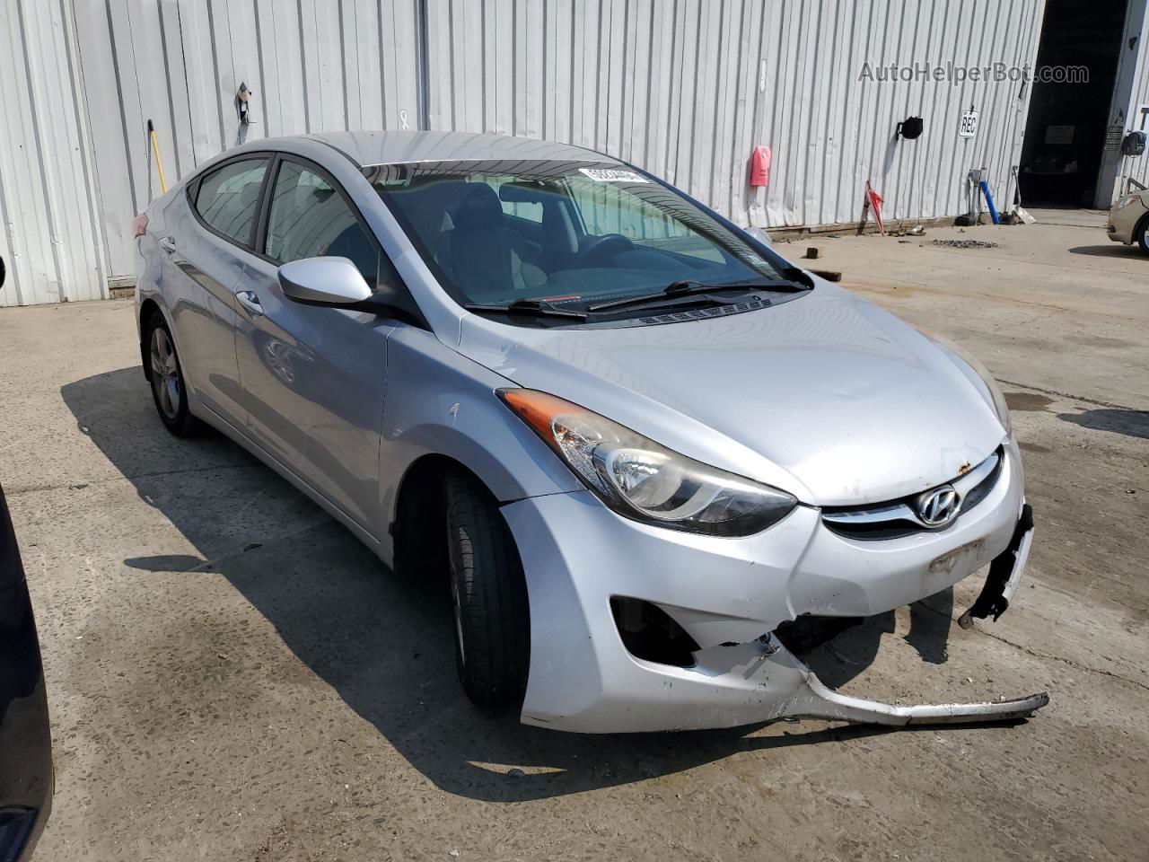 2013 Hyundai Elantra Gls Gray vin: KMHDH4AE1DU509049