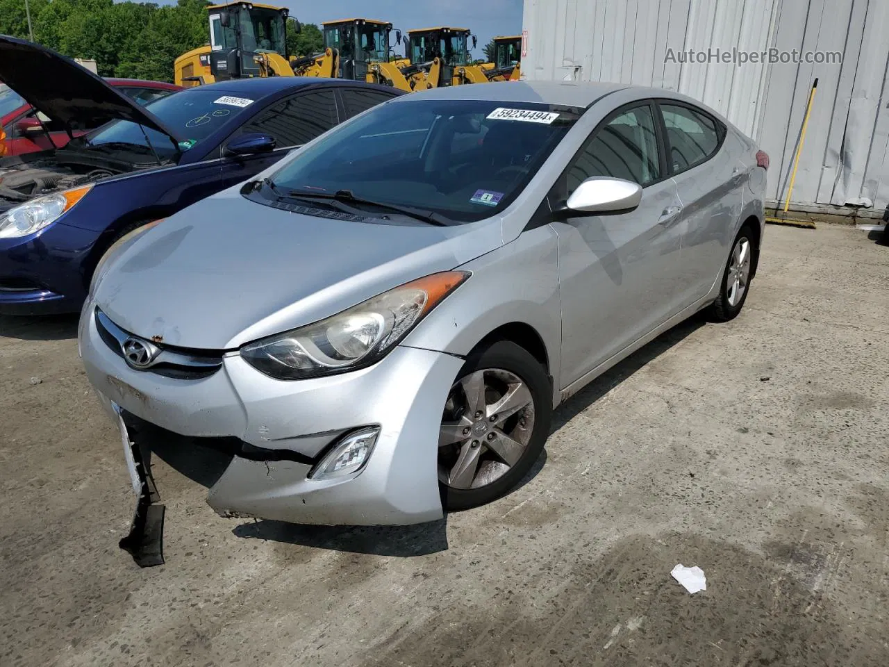 2013 Hyundai Elantra Gls Серый vin: KMHDH4AE1DU509049