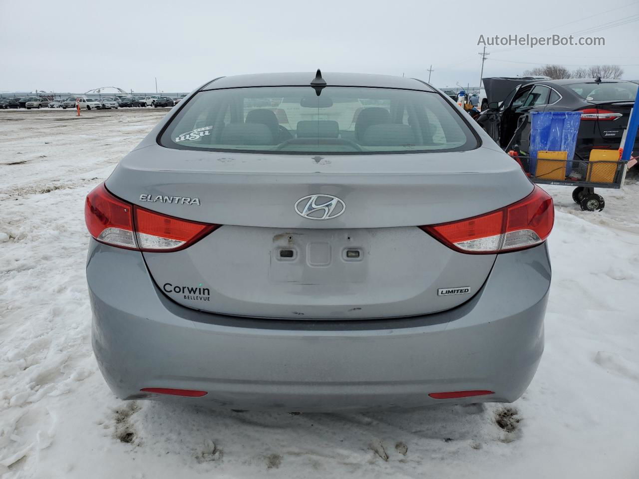 2013 Hyundai Elantra Gls Silver vin: KMHDH4AE1DU518771