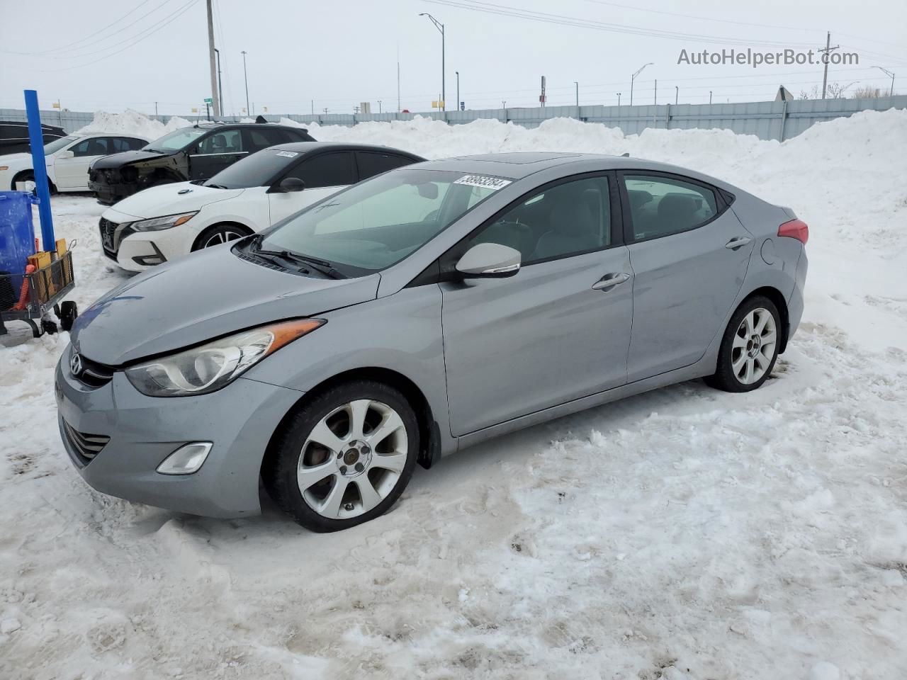 2013 Hyundai Elantra Gls Silver vin: KMHDH4AE1DU518771