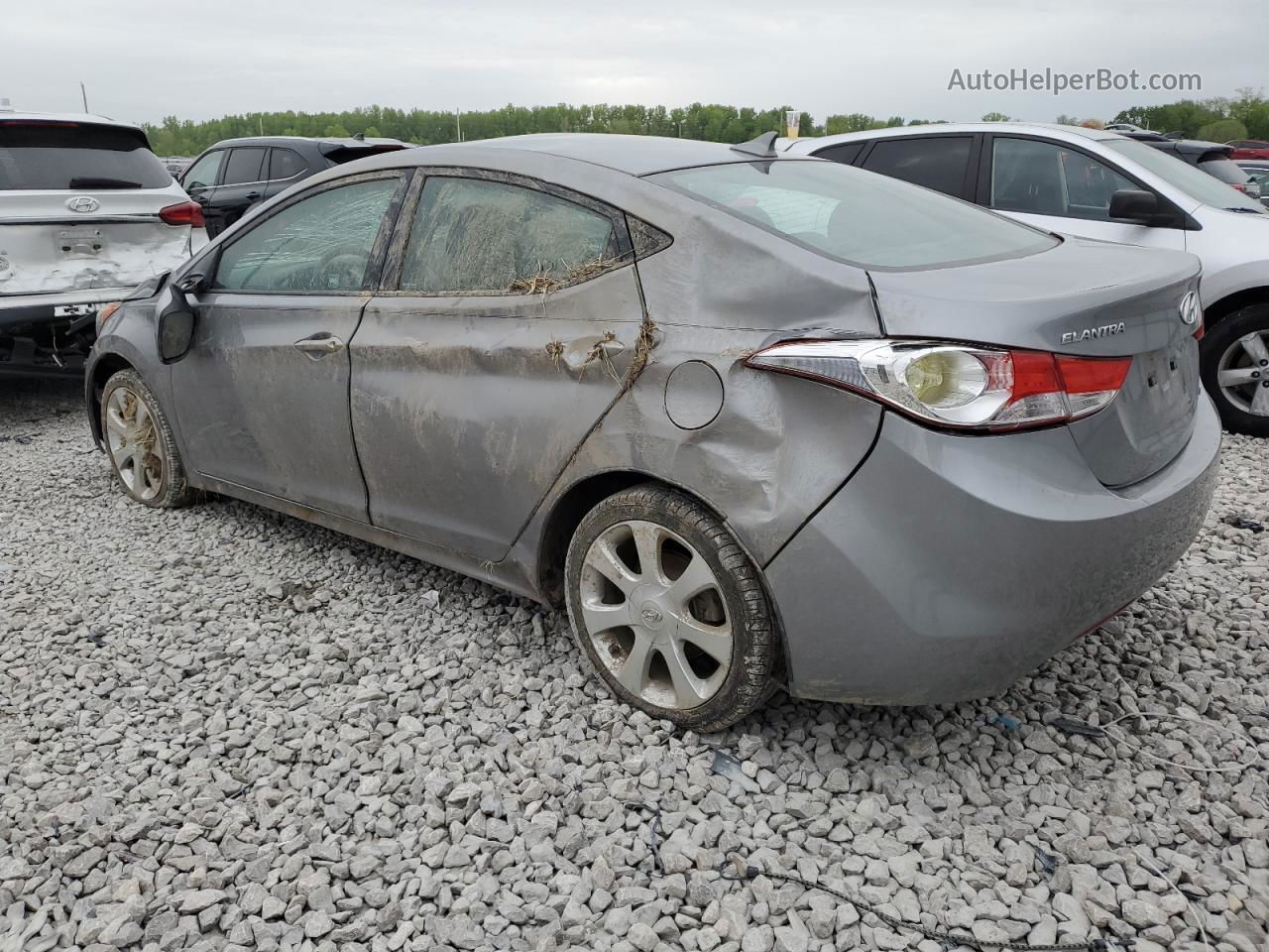 2013 Hyundai Elantra Gls Silver vin: KMHDH4AE1DU576444