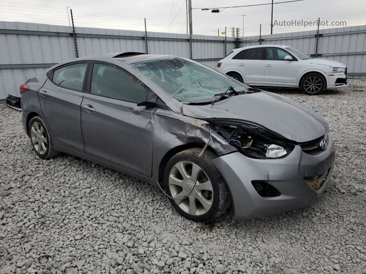 2013 Hyundai Elantra Gls Silver vin: KMHDH4AE1DU576444