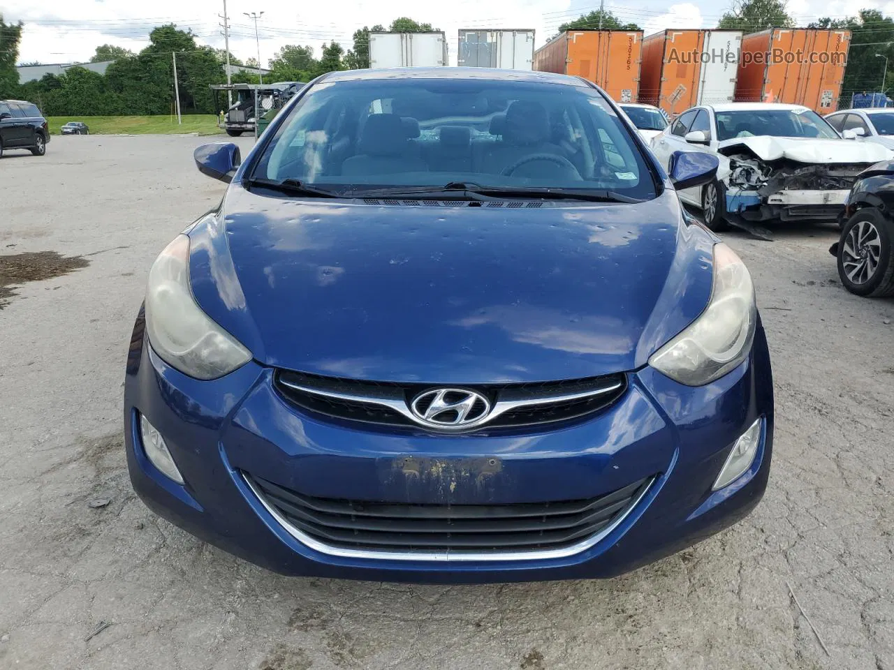 2013 Hyundai Elantra Gls Blue vin: KMHDH4AE1DU612570