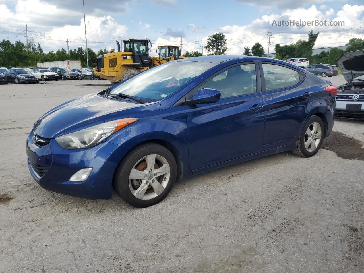 2013 Hyundai Elantra Gls Синий vin: KMHDH4AE1DU612570