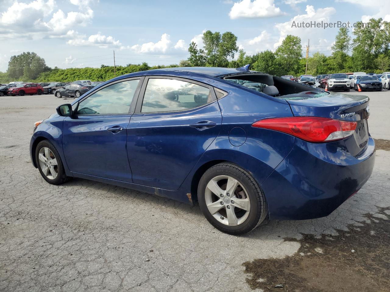 2013 Hyundai Elantra Gls Blue vin: KMHDH4AE1DU612570