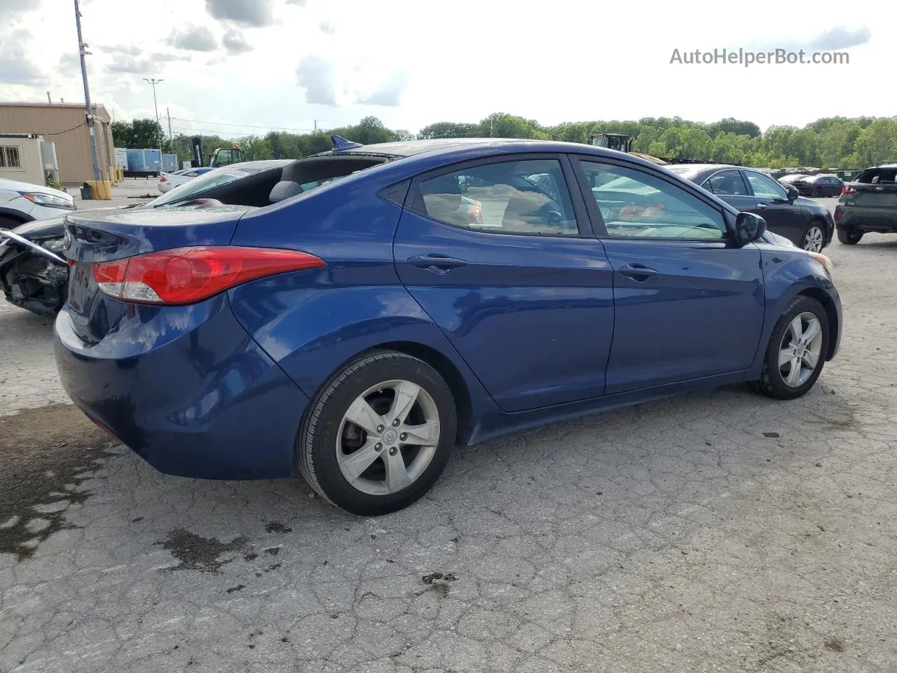 2013 Hyundai Elantra Gls Синий vin: KMHDH4AE1DU612570