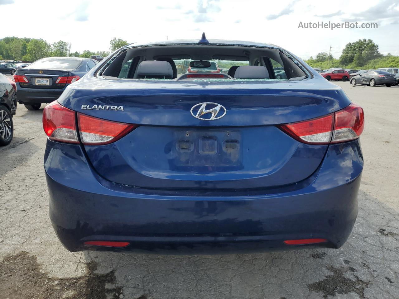 2013 Hyundai Elantra Gls Blue vin: KMHDH4AE1DU612570