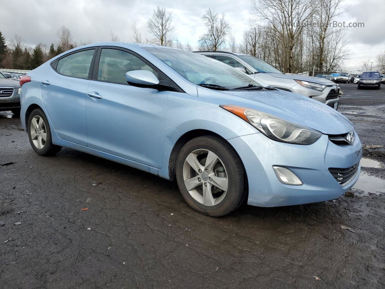 2013 Hyundai Elantra Gls Blue vin: KMHDH4AE1DU711874