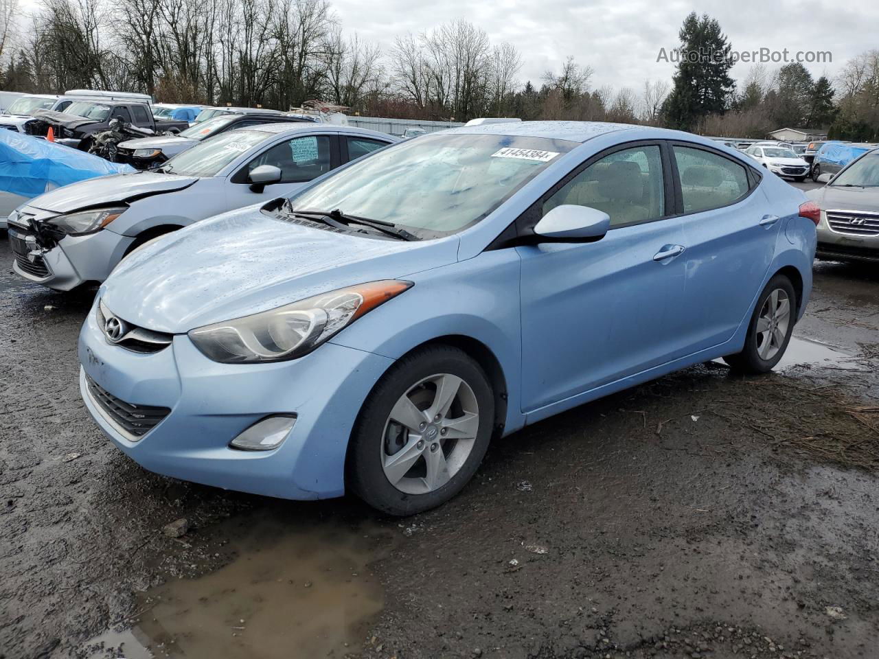 2013 Hyundai Elantra Gls Blue vin: KMHDH4AE1DU711874