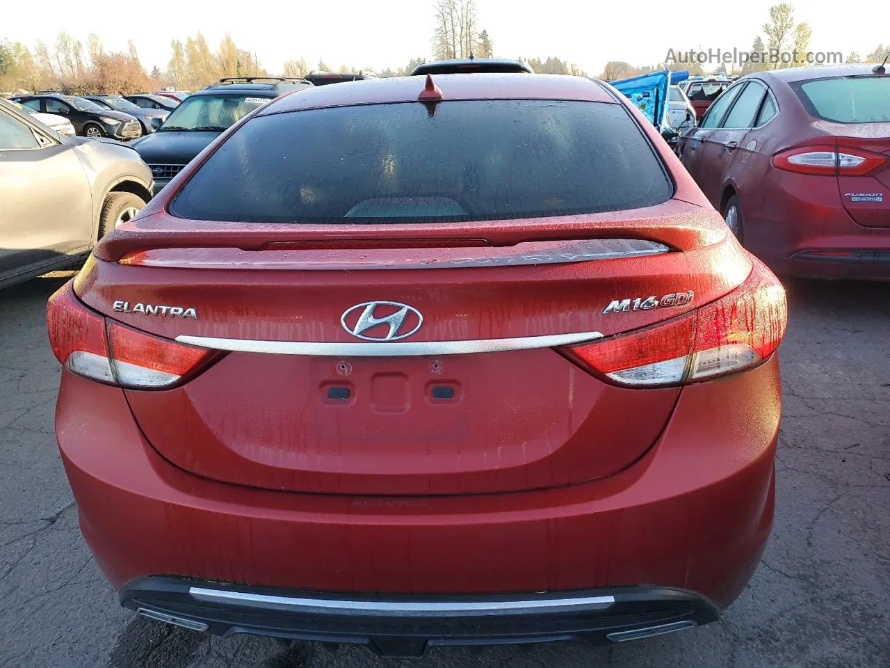 2013 Hyundai Elantra Gls Красный vin: KMHDH4AE1DU737701