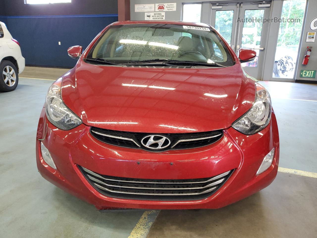 2013 Hyundai Elantra Gls Red vin: KMHDH4AE1DU769225