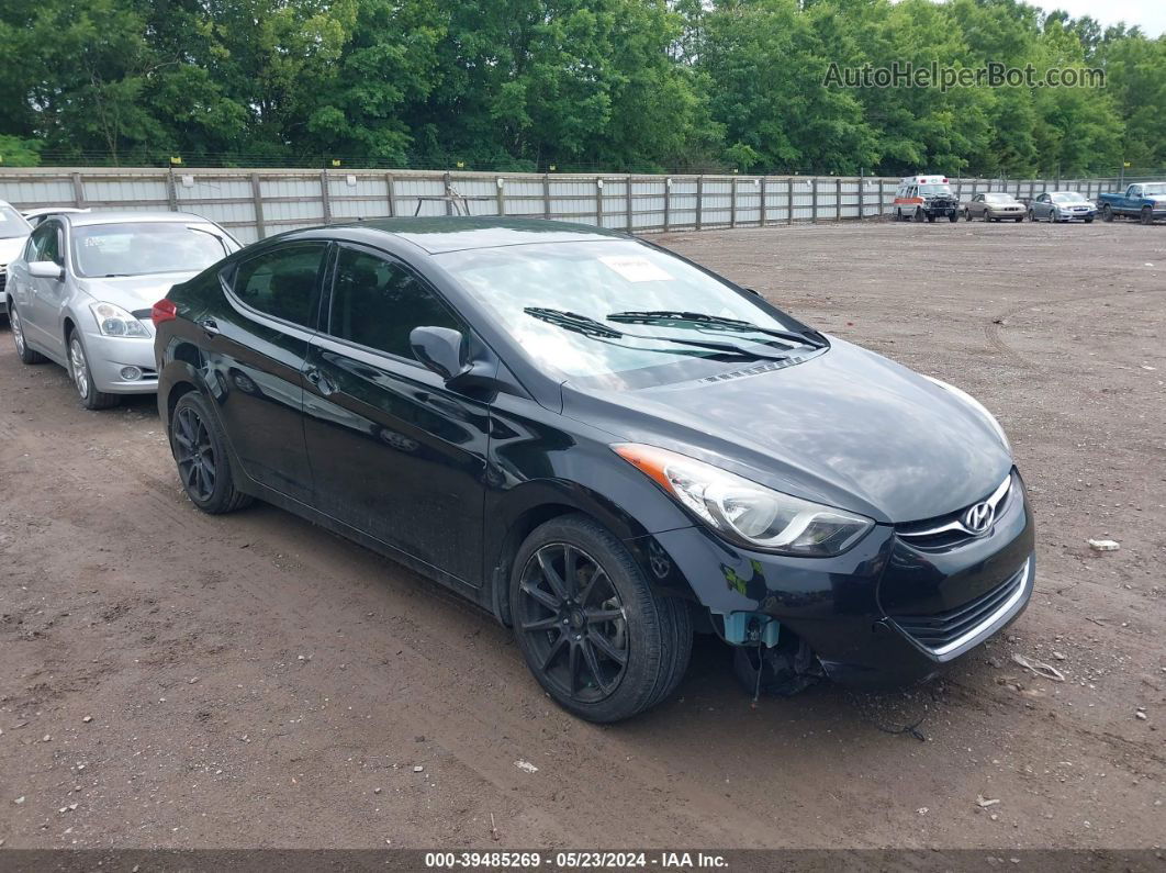 2013 Hyundai Elantra Gls Black vin: KMHDH4AE1DU961003