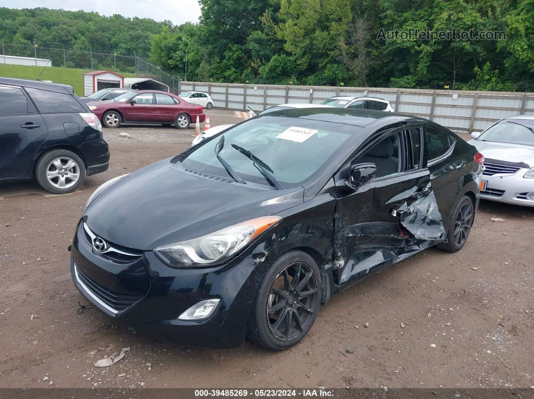2013 Hyundai Elantra Gls Black vin: KMHDH4AE1DU961003