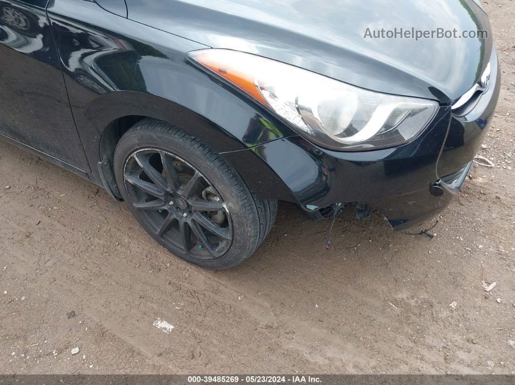 2013 Hyundai Elantra Gls Black vin: KMHDH4AE1DU961003