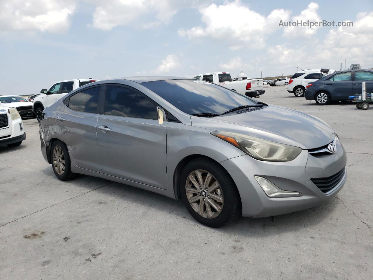 2014 Hyundai Elantra Se Gray vin: KMHDH4AE1EU024394