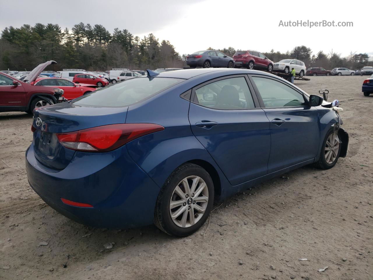 2014 Hyundai Elantra Se Blue vin: KMHDH4AE1EU050090