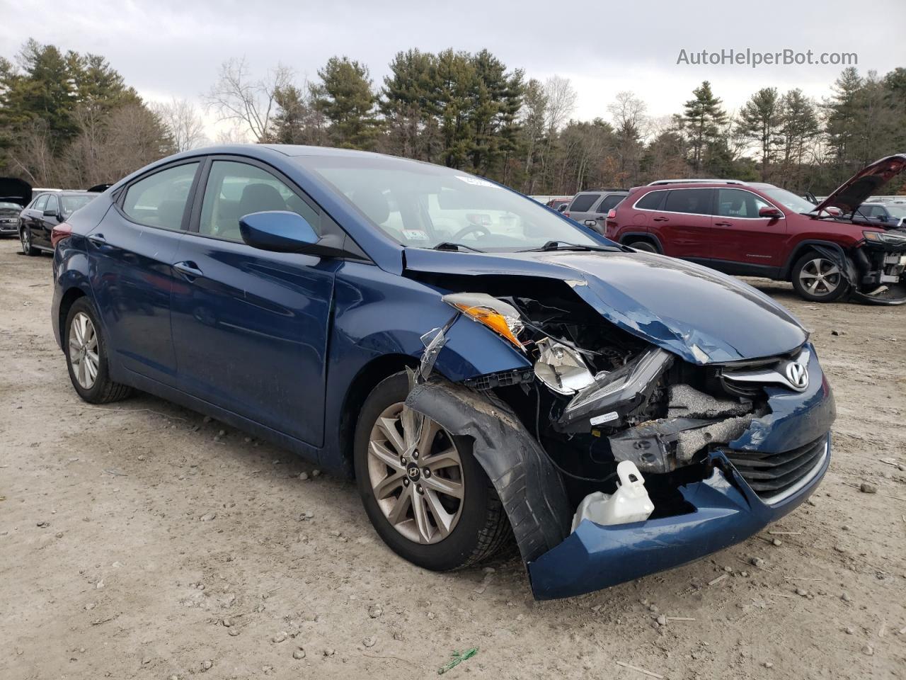 2014 Hyundai Elantra Se Blue vin: KMHDH4AE1EU050090