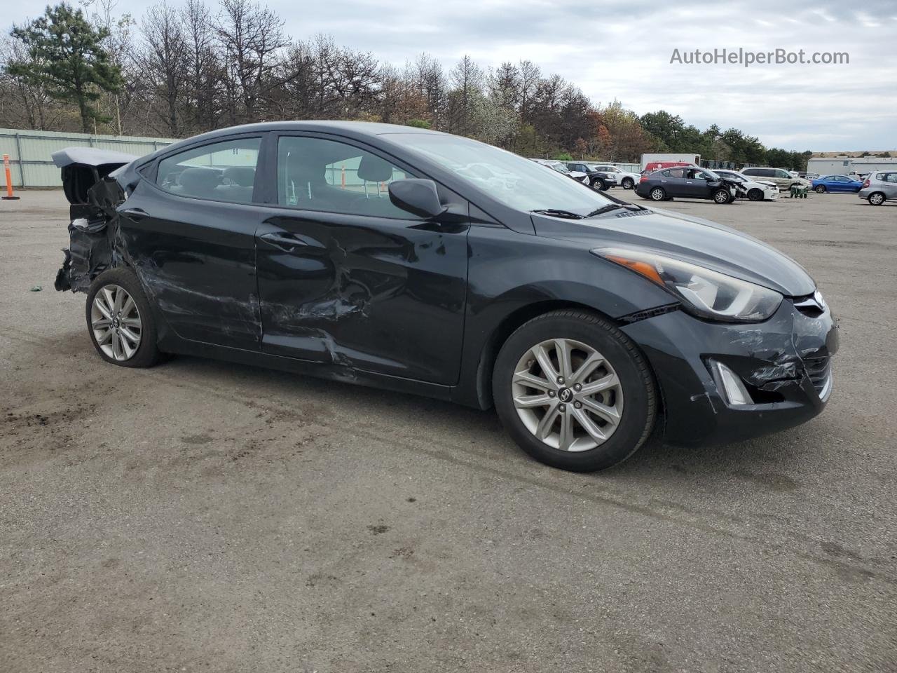 2014 Hyundai Elantra Se Черный vin: KMHDH4AE1EU075992