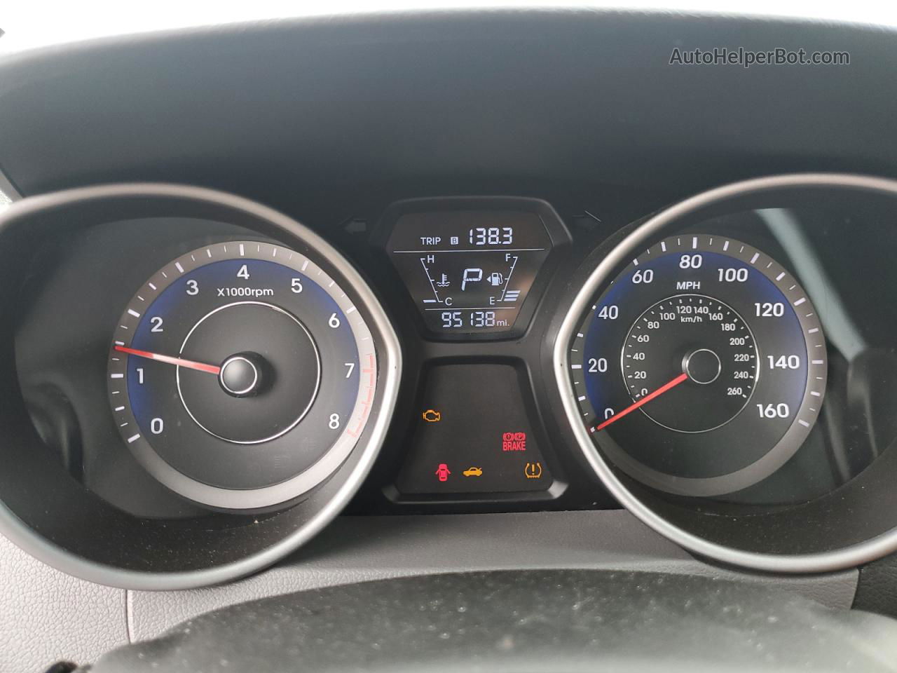 2014 Hyundai Elantra Se Черный vin: KMHDH4AE1EU075992