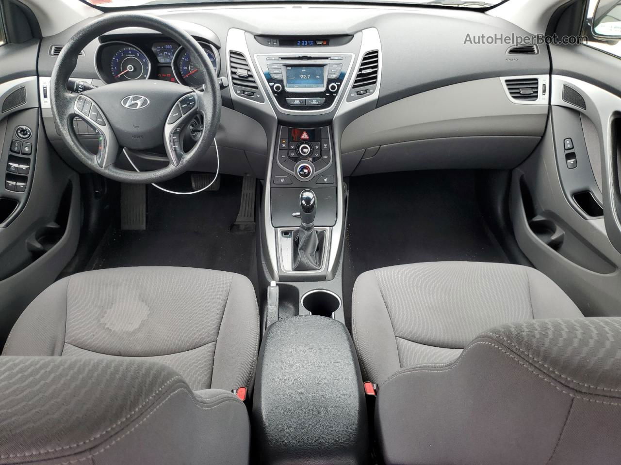 2014 Hyundai Elantra Se Черный vin: KMHDH4AE1EU075992