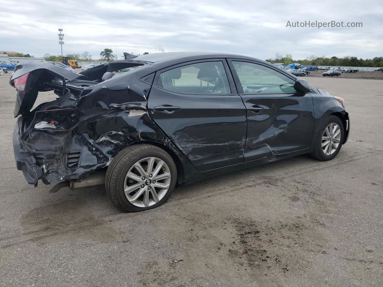 2014 Hyundai Elantra Se Черный vin: KMHDH4AE1EU075992