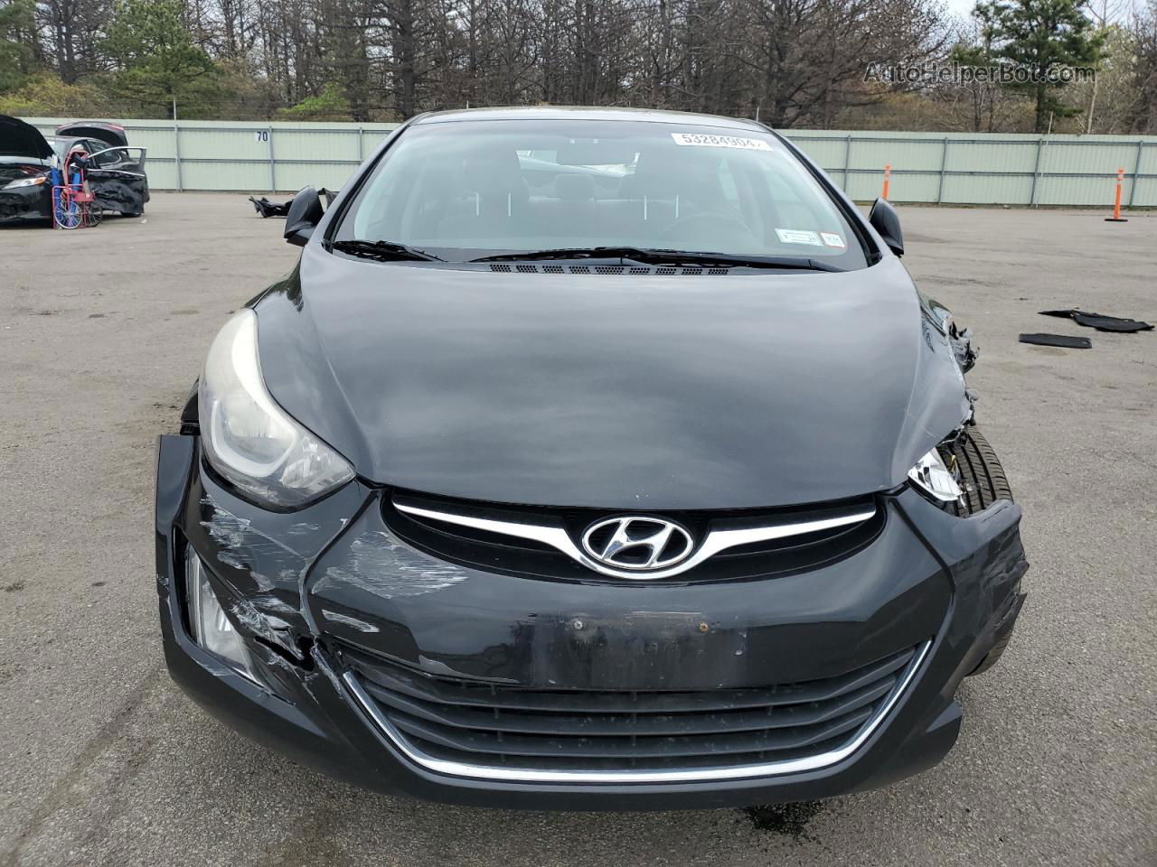 2014 Hyundai Elantra Se Черный vin: KMHDH4AE1EU075992